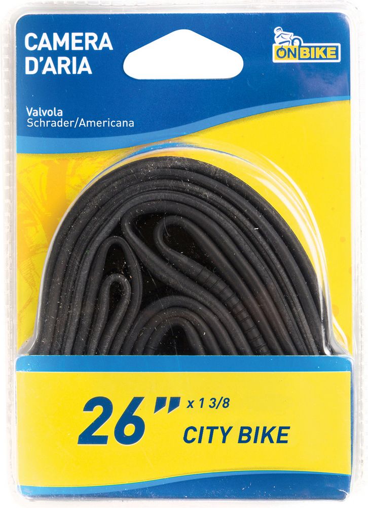 Camera d’Aria Bici 26 Pollici con Valvola Americana Nera – Alta Resistenza, Tenuta Affidabile, Compatibile MTB e City Bike, Facile Montaggio e Manutenzione