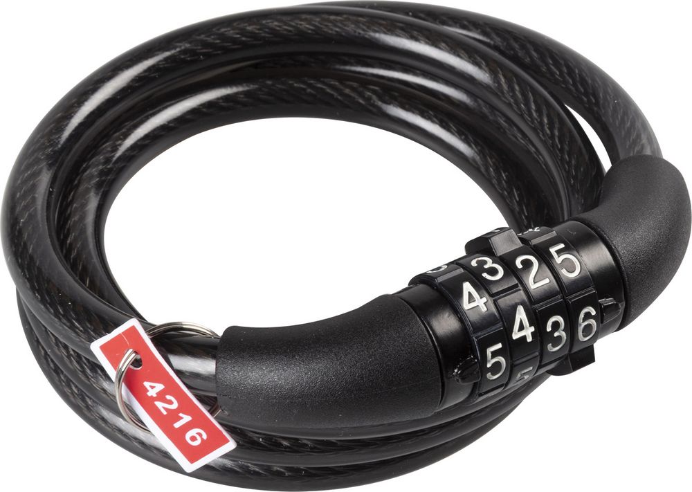 ON BIKE Antifurto Bici A Spirale 8x1000 mm Con Combinazione Sicura