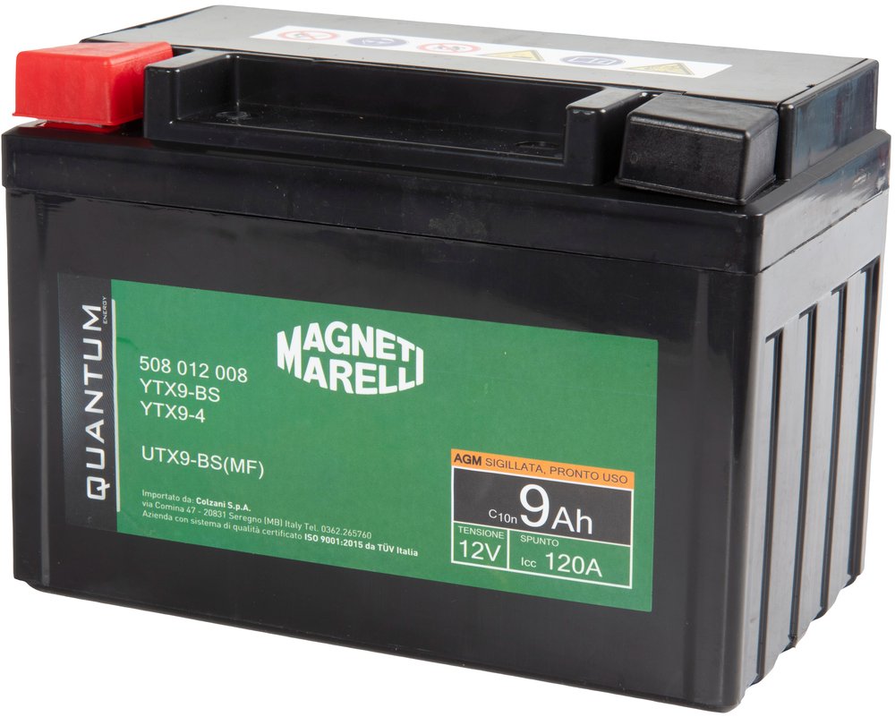 Magneti marelli batteria moto e scooter 9AH 12V 120A tecnologia AGM sigillata polo positivo sinistro - Image 3