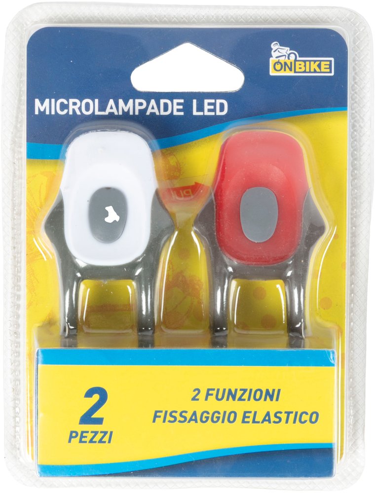 On Bike Luci LED Bici Rossa e Bianca – Fissaggio Universale, Alta Visibilità