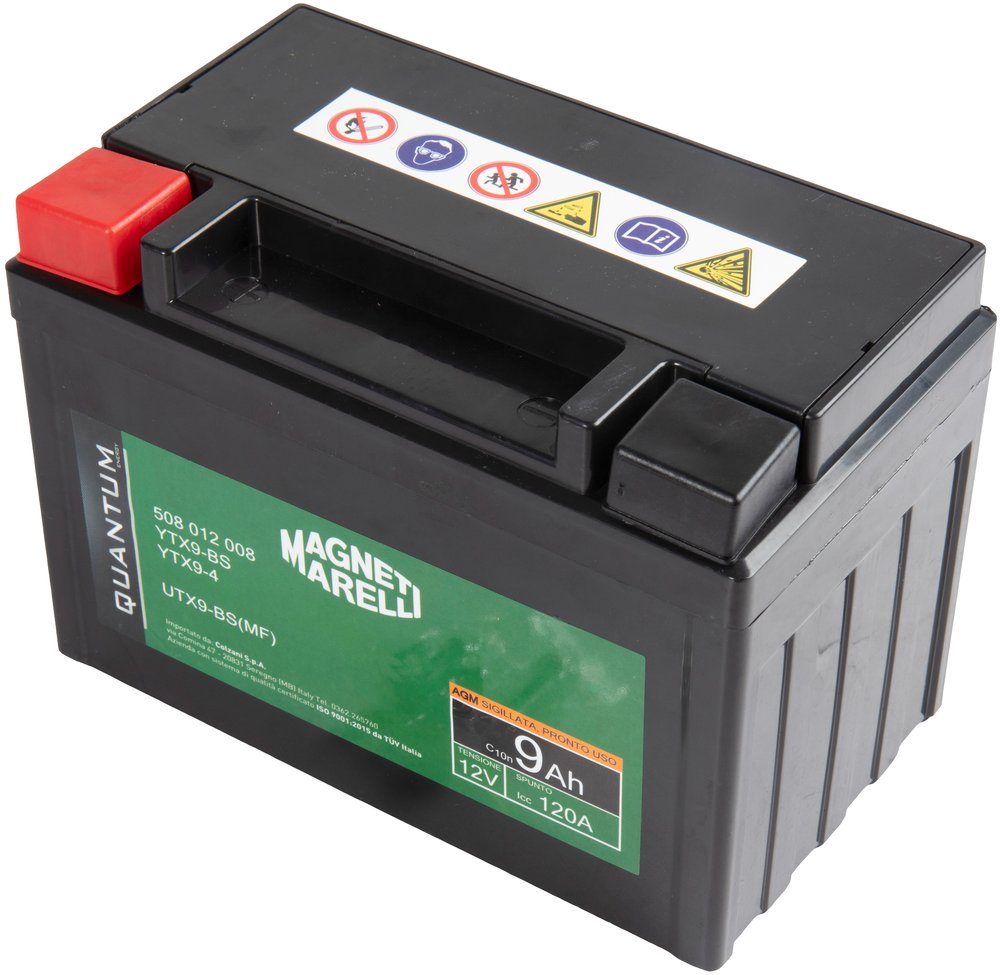 Magneti marelli batteria moto e scooter 9AH 12V 120A tecnologia AGM sigillata polo positivo sinistro - Image 5