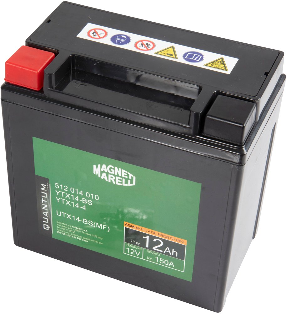 Magneti marelli batteria moto e scooter 12AH 12V 150A tecnologia AGM sigillata polo positivo sinistro - Image 5
