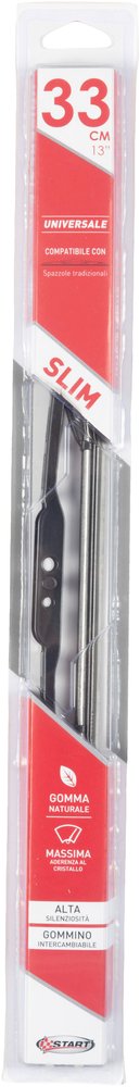 Spazzola Singola Tergicristallo Mis. 33 cm-13" Universale per auto