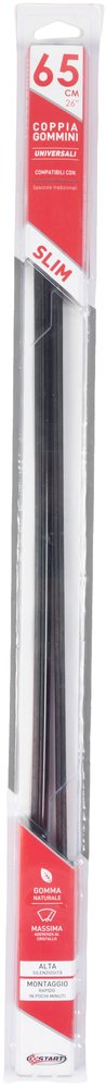 Coppia di gommini ricambio per tergicristallo universale 65cm-26"