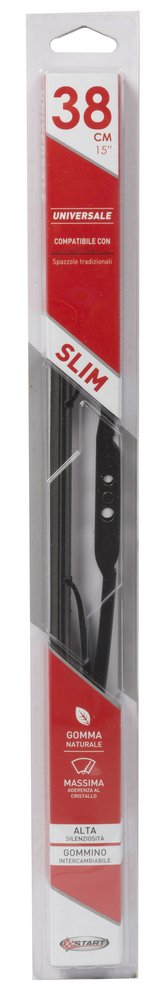 Spazzola Singola Tergicristallo Mis. 38 cm-15" Universale per auto