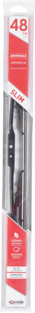 Spazzola Singola Tergicristallo Mis.48 cm-19" Universale per auto