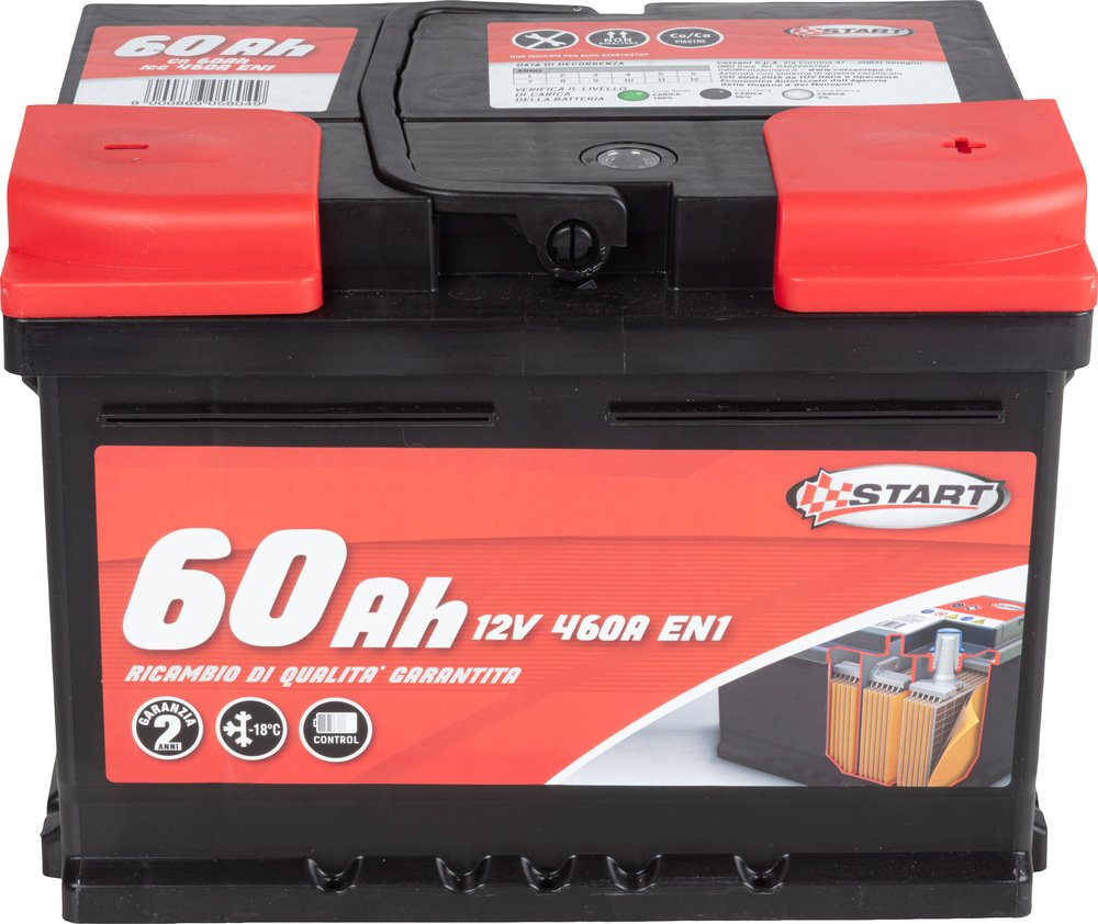 Batteria Auto Start 60AH 12V 540A polo positivo destro Cassetta L2