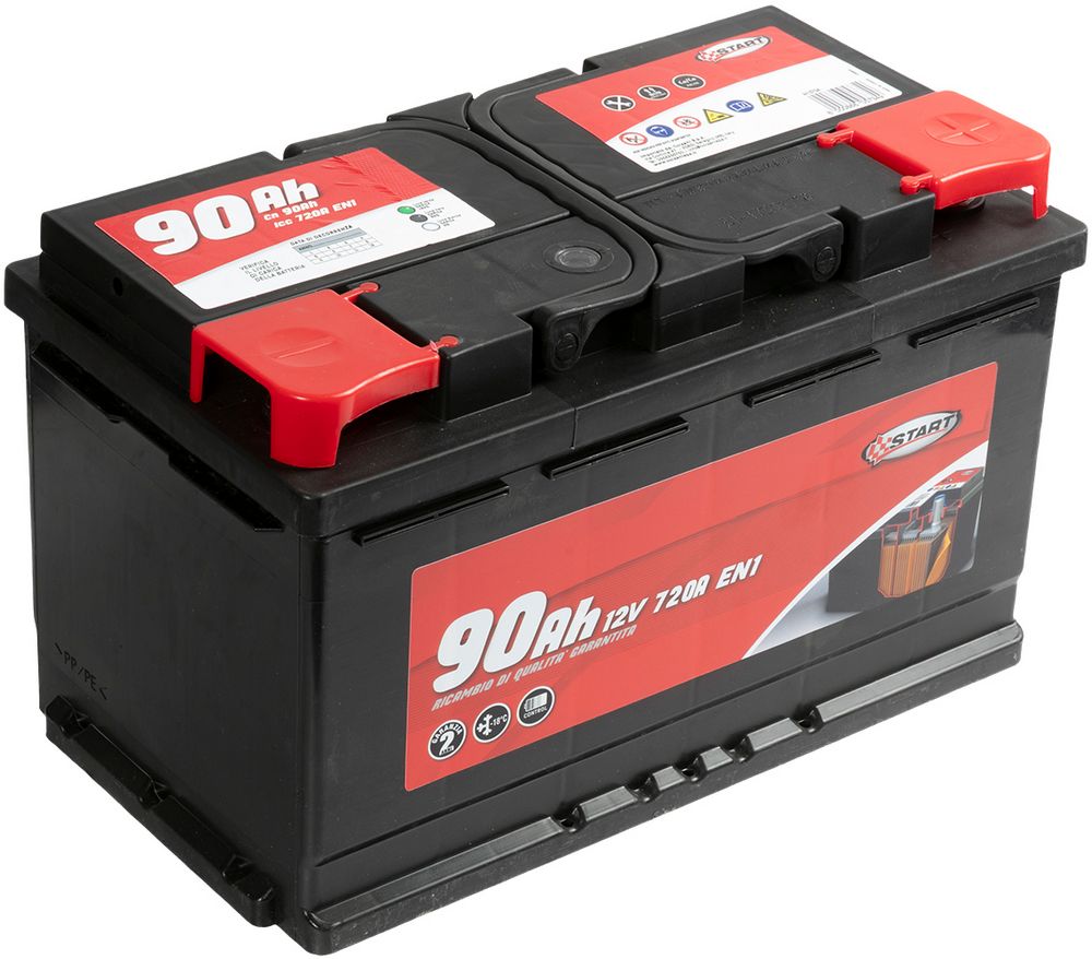 Batteria Auto 90AH 12V 720A polo positivo destro Cassetta L4