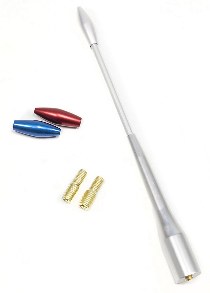 Antenna tris universale per tutte le auto in alluminio cromato