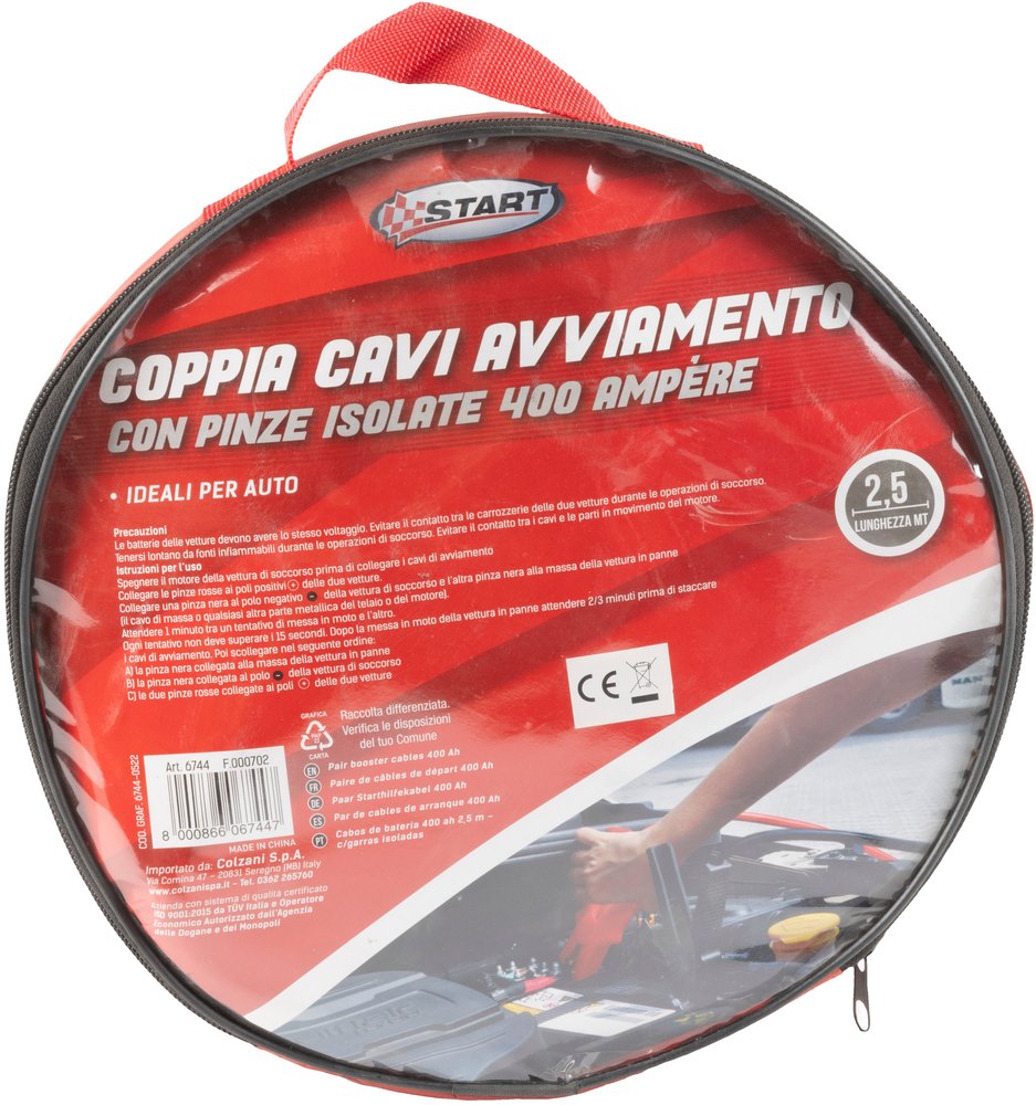 Cavi Batteria 400Ah 2,5m – Pinze Isolate per Avviamento Sicuro Auto e Moto - Image 4
