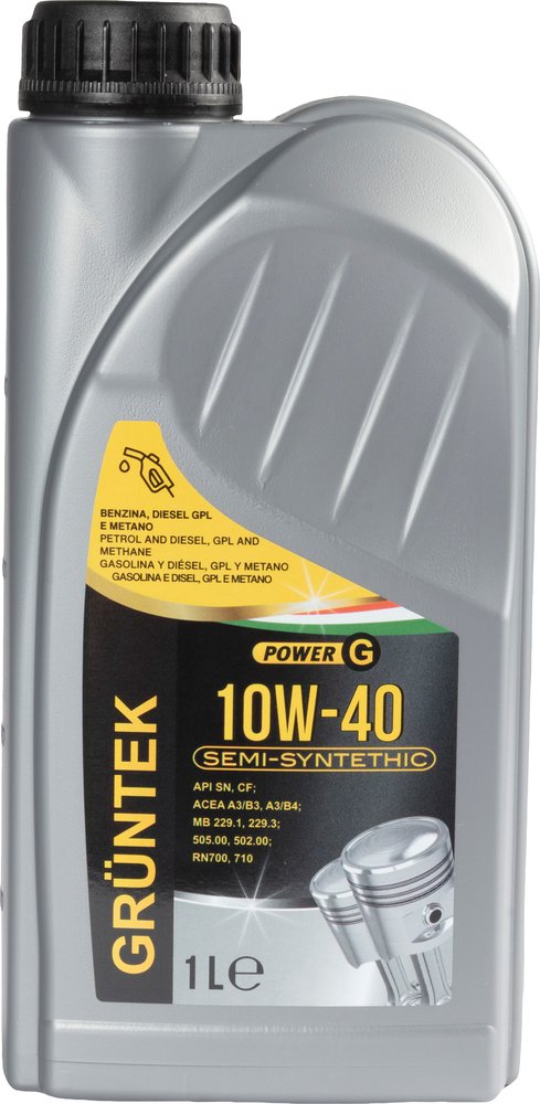 Nuovo lubrificante POWER G 10W-40 semisintetico per veicoli a benzina e a Diesel con capacità di 1L