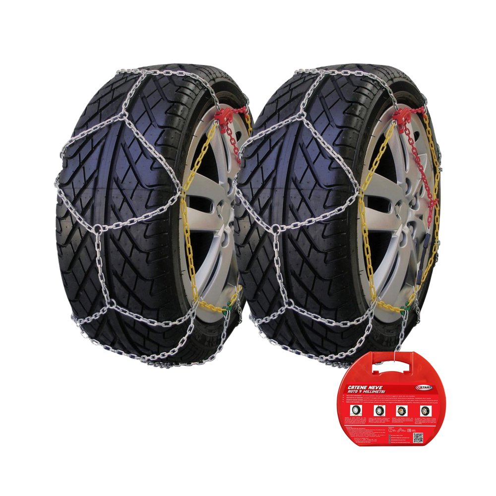 Set due pezzi catene da neve spessore 9mm gruppo 95