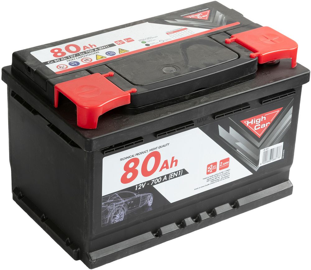 Batteria Auto da 80AH 640A 12V polo positivo destro cassetta L3