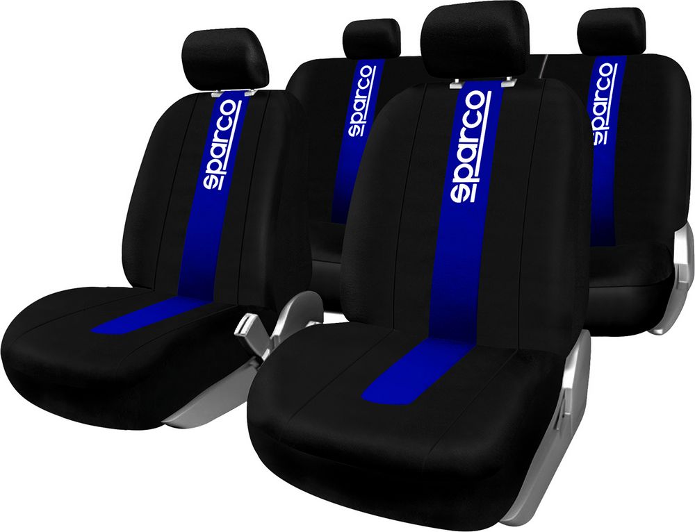Set completo SPC1011 coprisedili blu per auto universali anteriori e posteriori