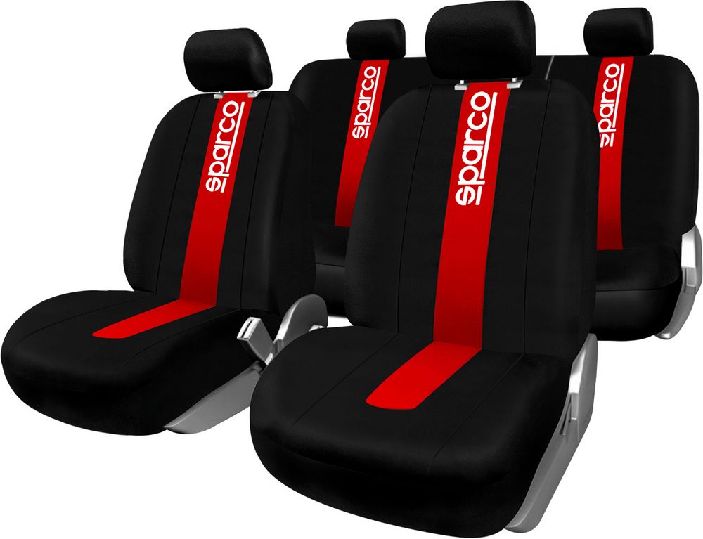 Set completo SPC1011 coprisedili auto universali rossi anteriori e posteriori