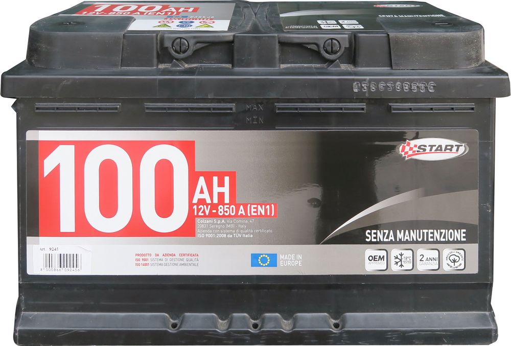 Batteria Autocarro 100AH polo positivo:sinistro Cassetta L4B
