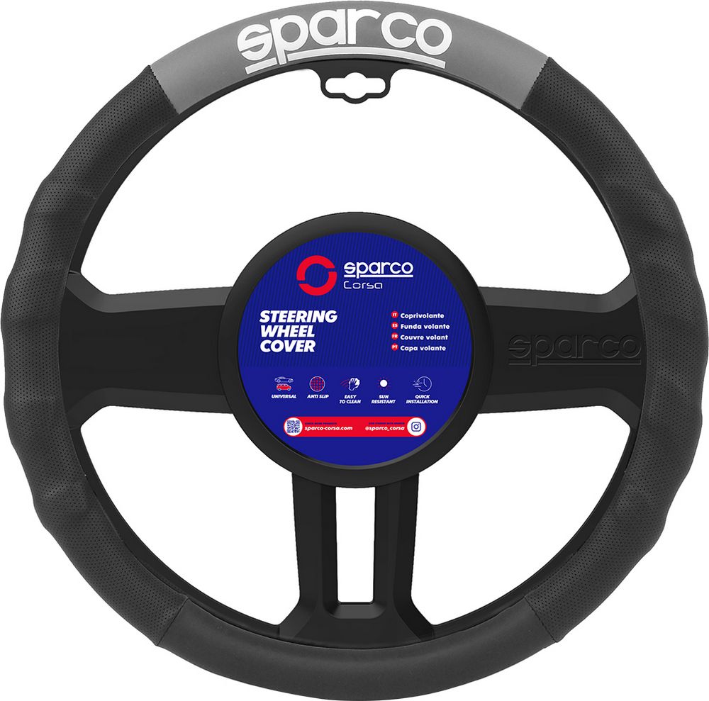 Coprivolante SPC1111 auto universale nero/grigio in poliestere 38cm