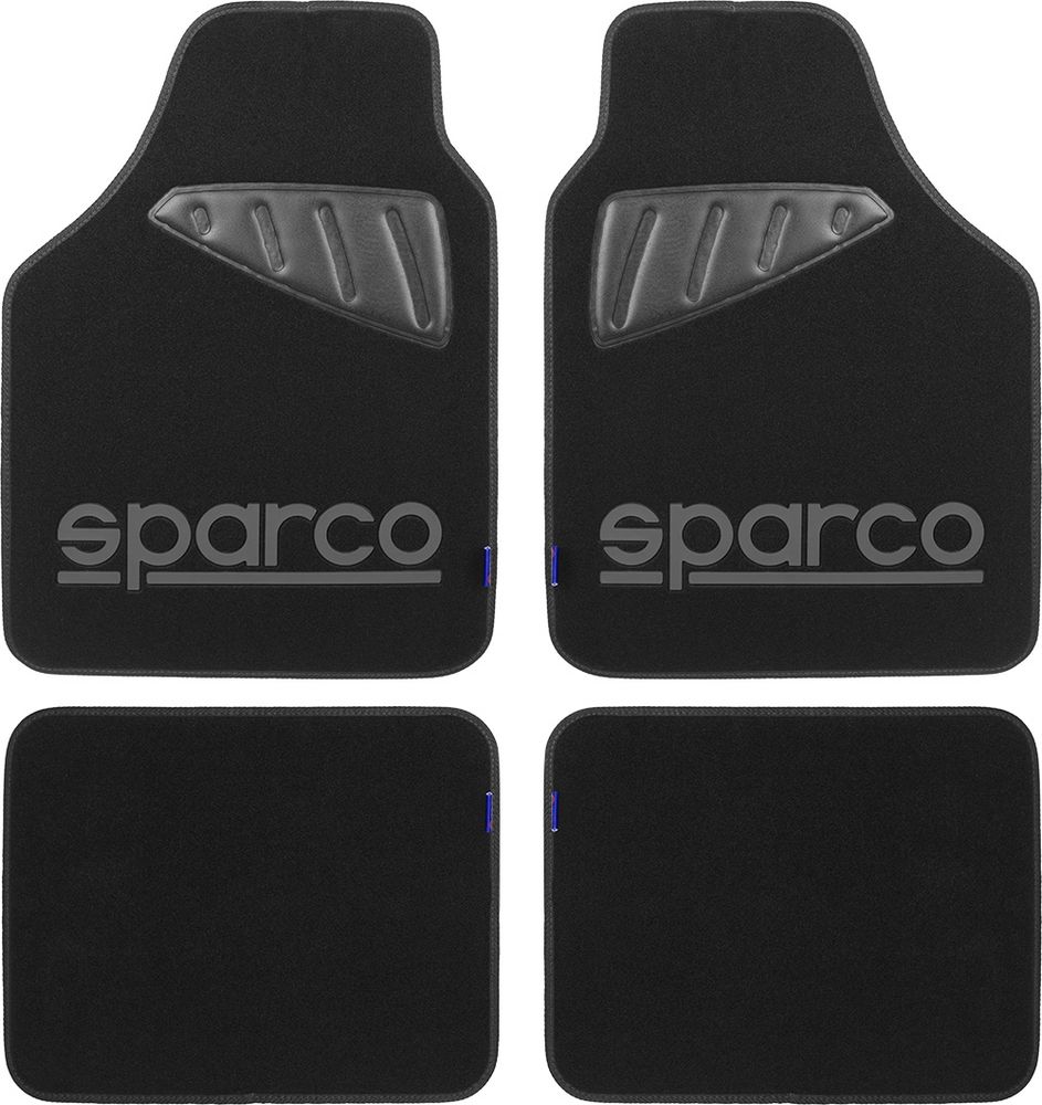 Set completo SPC19 universale tappetini auto moquette nero/grigio poliestere