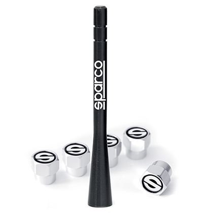 Antenna SPC1417 con viti e tappi valvola pneumatici in alluminio
