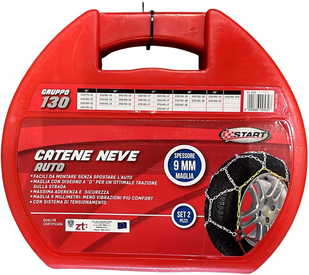 Set due pezzi catene da neve 9 mm Gruppo 130
