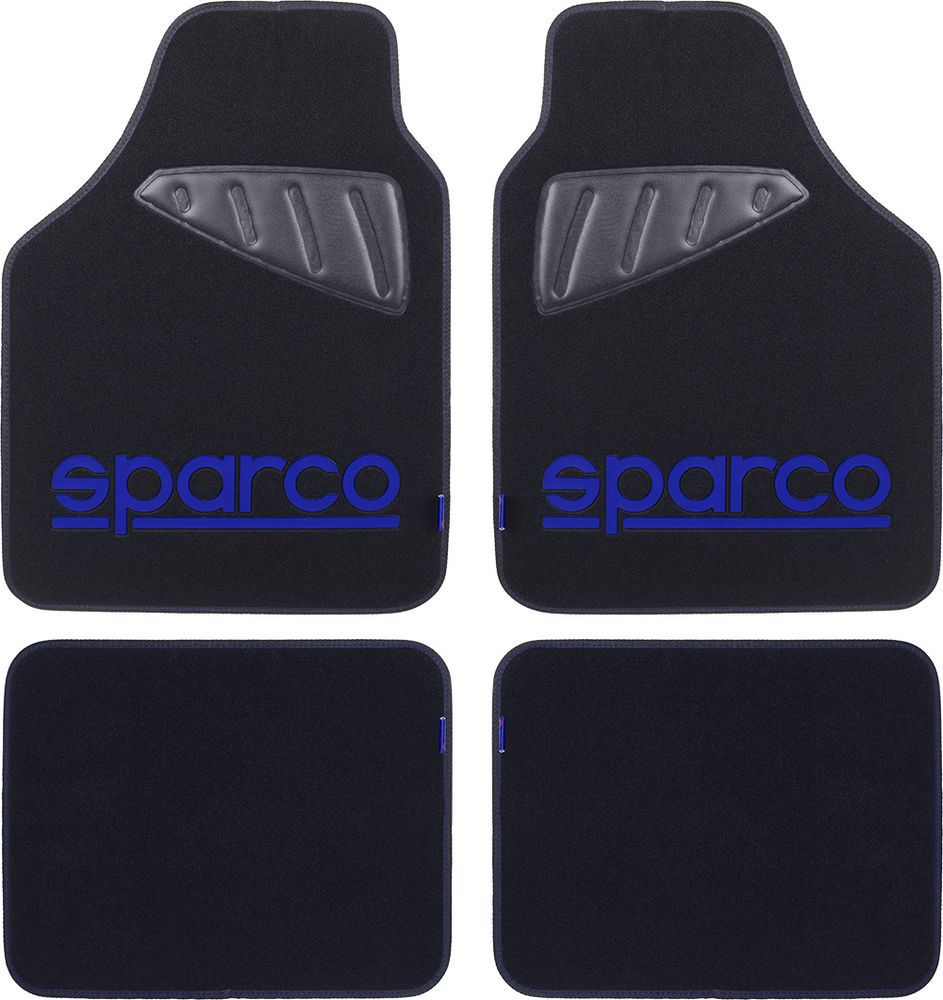 Set completo SPC19 tappetini auto universali in moquette nero/blu poliestere