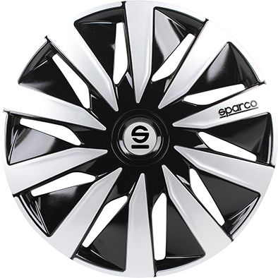 Borchie Set 4 copricerchi 14" pollici copriruota auto Lazio SPC1491BKSV nero argento