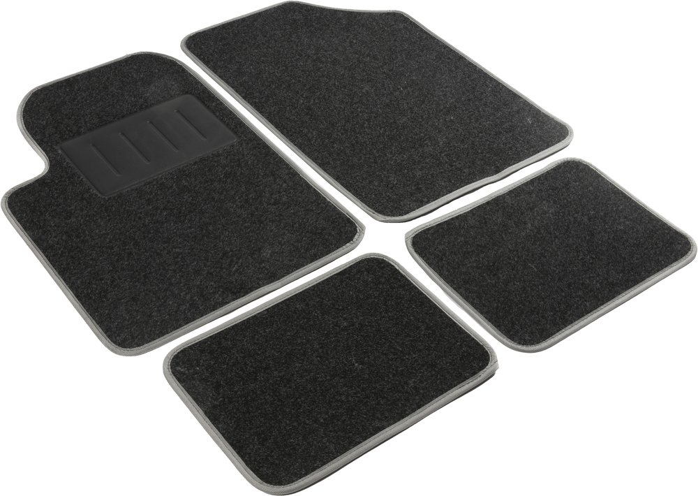 Set tappetini auto essential bordo grigio.