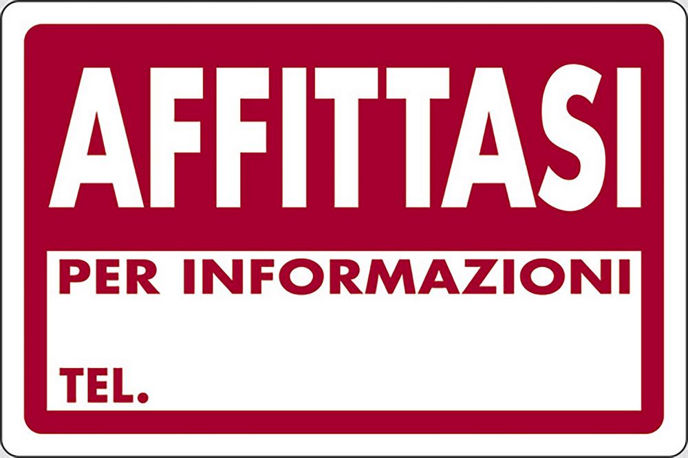 Cartello Affittasi per Info rivolgersi A negozi uffici 30CMx20CM