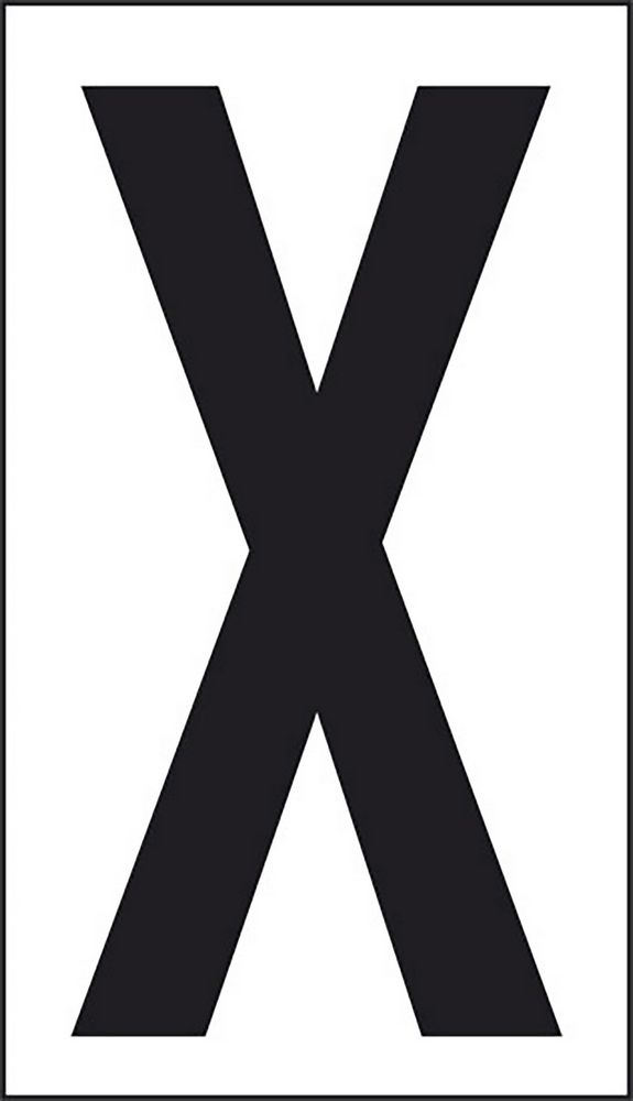 Adesivo lettera X abitazioni uffici luoghi pubblici 10CMx5,6CM