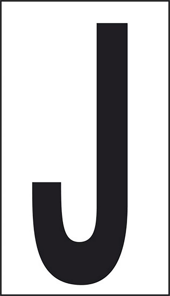 Adesivo lettera J abitazioni uffici luoghi pubblici 10CMx5,6CM