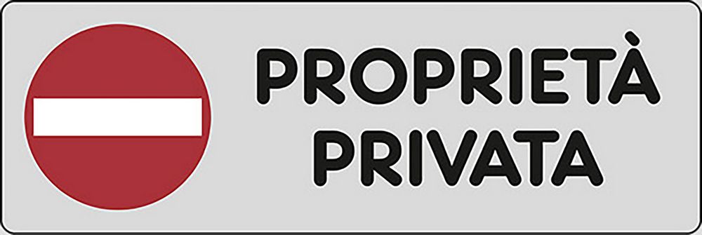 Adesivo Proprietà Privata abitazioni cancello 15CMx5CM