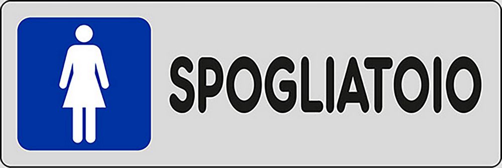Adesivo Spogliatoi donne palestre negozi piscine 15CMx5CM
