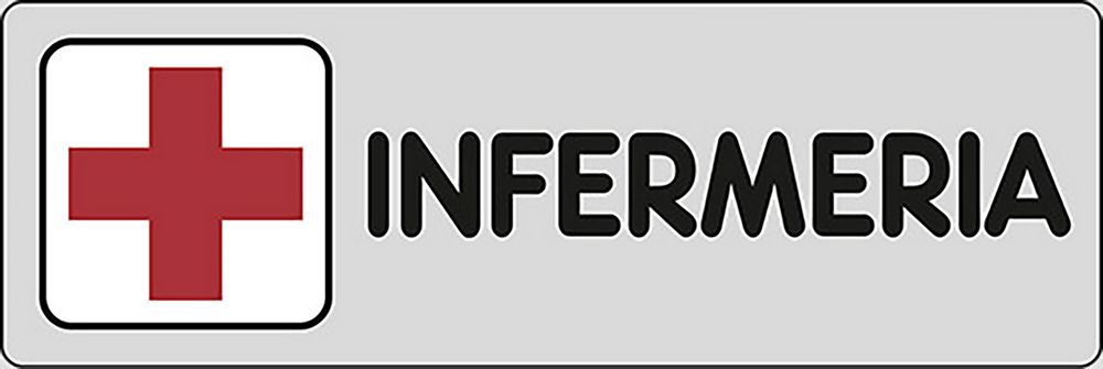 Adesivo Infermeria luoghi pubblici scuole 15CMx5CM