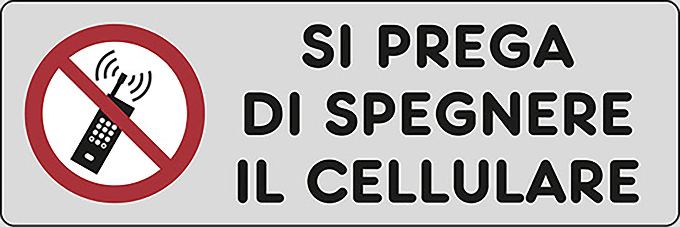 Adesivo Si prega di spegnere il Cellulare no Phone 15CMx5CM