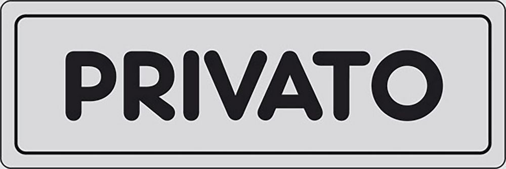Adesivo attività commerciali Privato private zone 15CMx5CM