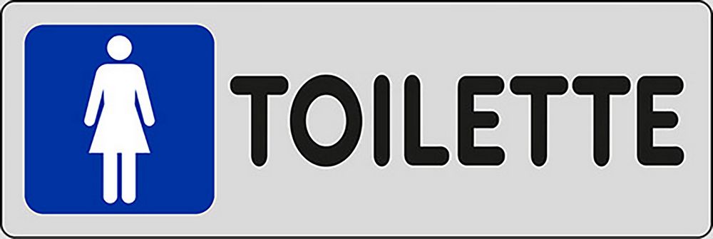 Adesivo Toilette donne negozi uffici luoghi pubblici 15CMx5CM
