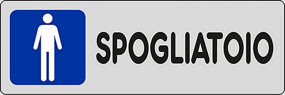 Adesivo Spogliatoi uomini palestre negozi piscine 15CMx5CM