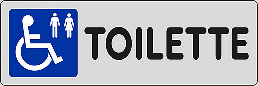 Adesivo Toilette disabili negozi uffici luoghgi pubblici 15CMx5CM