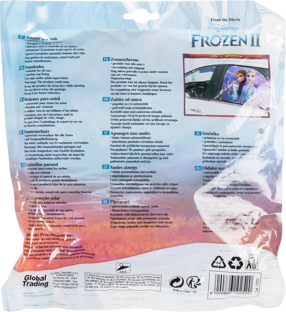 Coppia tendine laterali auto Frozen 2 38x65 cm – Protezione solare Disney - Image 5