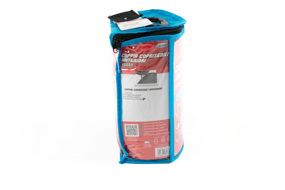 Coppia coprisedili anteriori auto Flash rosso adulto universale elastico - Image 3
