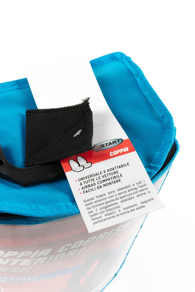 Coppia coprisedili anteriori auto Flash rosso adulto universale elastico - Image 5