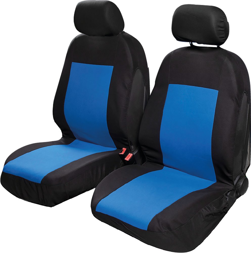 Coppia coprisedili anteriori Saturn auto universale airbag nero blu