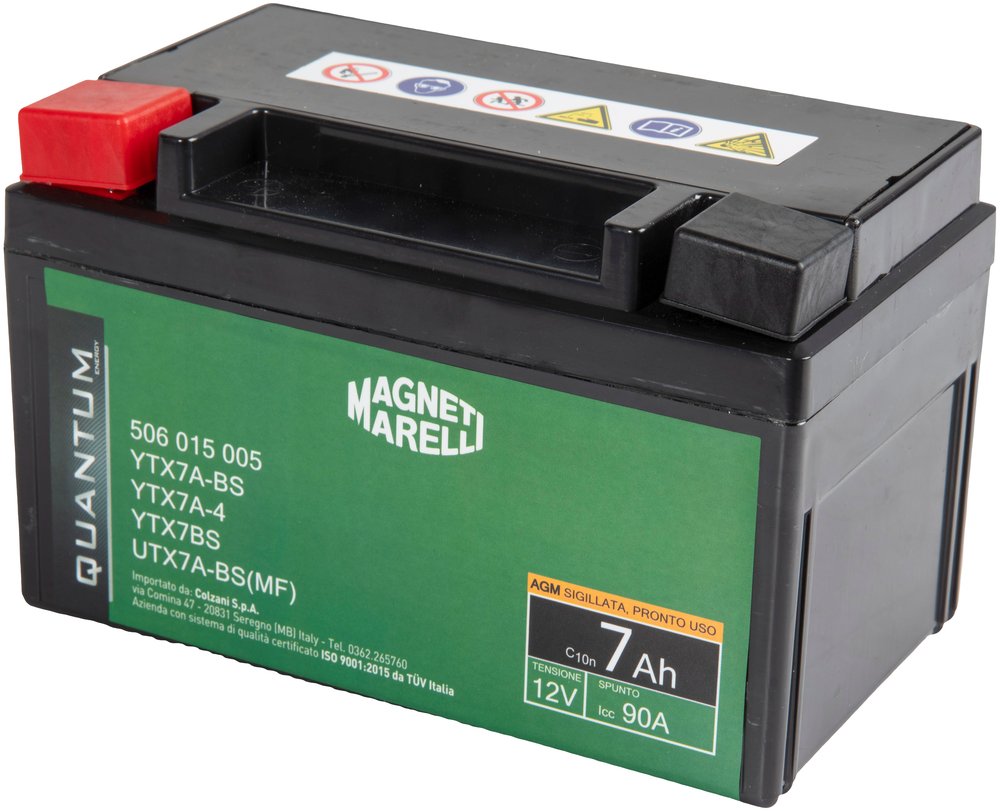 Magneti marelli batteria moto e scooter 7AH 12V 90A tecnologia AGM sigillata polo positivo sinistro - Image 3