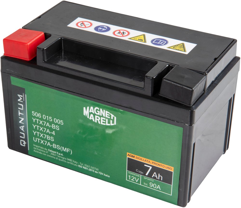 Magneti marelli batteria moto e scooter 7AH 12V 90A tecnologia AGM sigillata polo positivo sinistro - Image 5