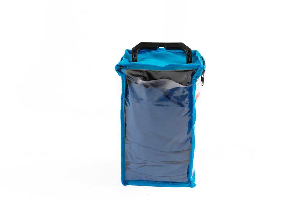 Coppia coprisedili anteriori Saturn auto universale airbag nero blu - Image 4