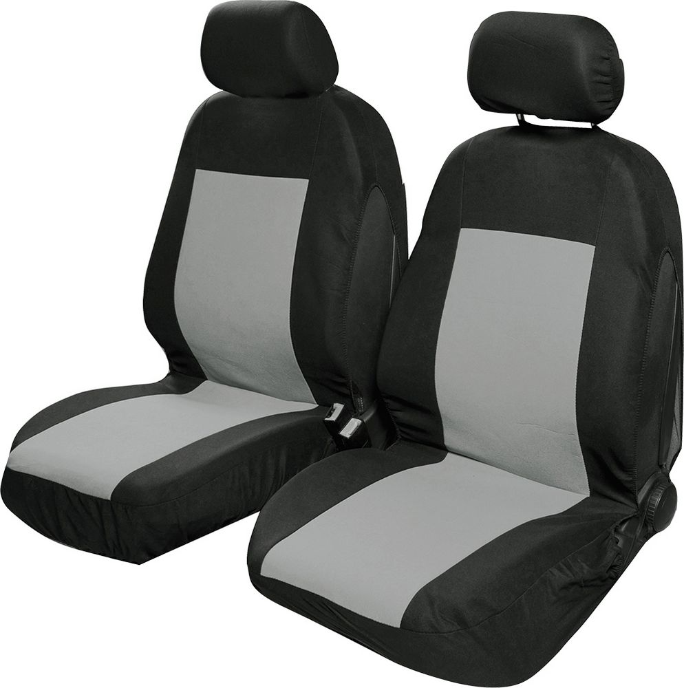 Coppia coprisedili anteriori Saturn auto universale nero/grigio