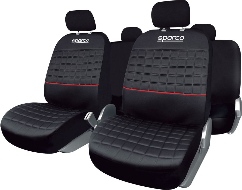 Set universale SPC1042 coprisedili auto completo nero/rosso
