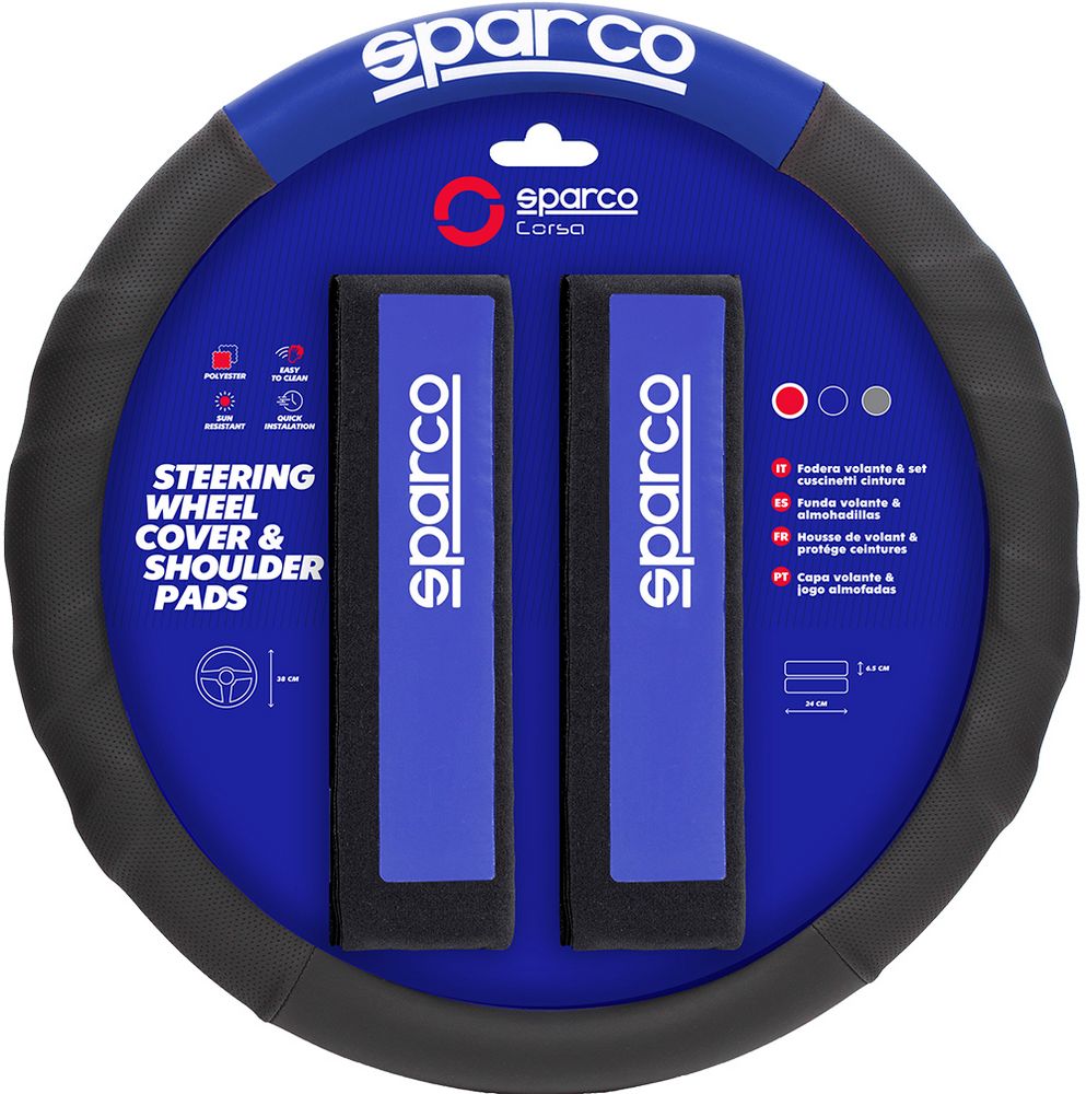 Coprivolante e passacintura SPC1111K auto universali blu e nero