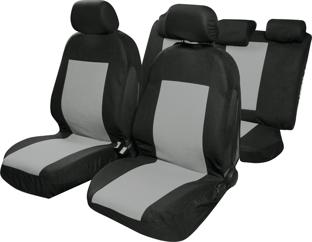 Set completo coprisedili Saturn auto universale airbag nero grigio