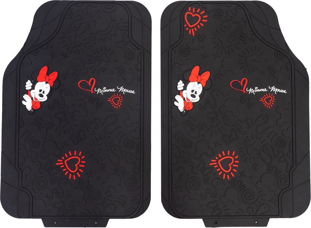 Coppia di tappetini per auto Minnie Mouse, in Pvc, universali